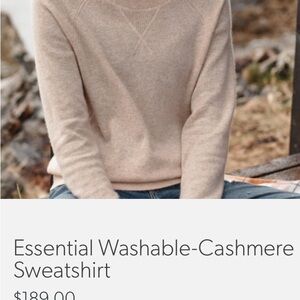 Garnet Hill Cashmere Washable Sweater - Cream